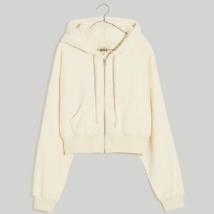 NWT! Madewell MWL Sherpa Zip-Front Drawstring Hoodie Sweatshirt XX-LARGE CREAM